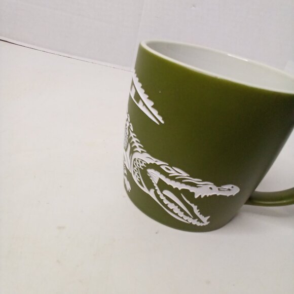Silver Springs State Park Mug Etched Alligator 4" Green White Florida - Picture 8 of 10